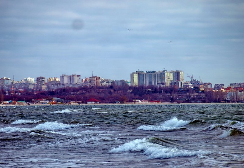 Поселок Котовского с моря