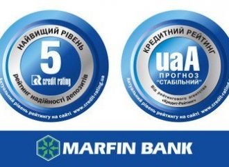 «Кредит-Рейтинг» подтвердил наивысший рейтинг депозитов ПАО «МАРФИН БАНК»