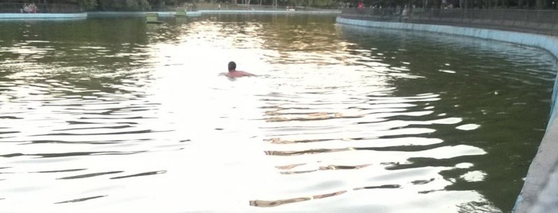 В грязном водоёме парка Победы купаются люди (ФОТО)