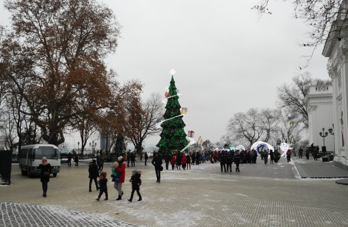 Главная елка города засветилась сегодня в Одессе
