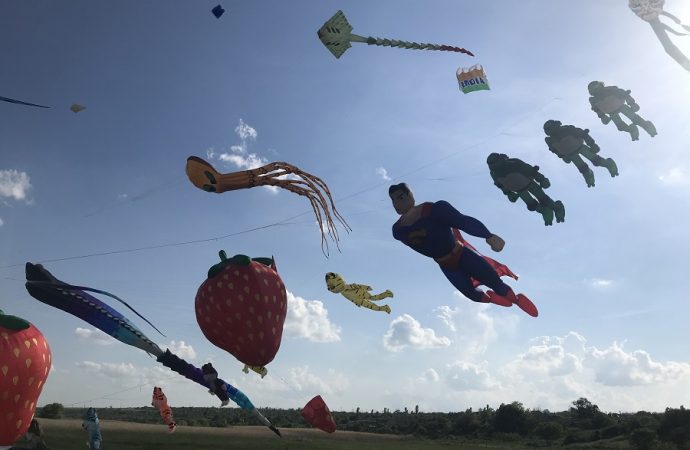 Гигантские змеи, супермены и мультгерои. В двух часах езды от Одессы проходит красочный фестиваль воздушных змеев