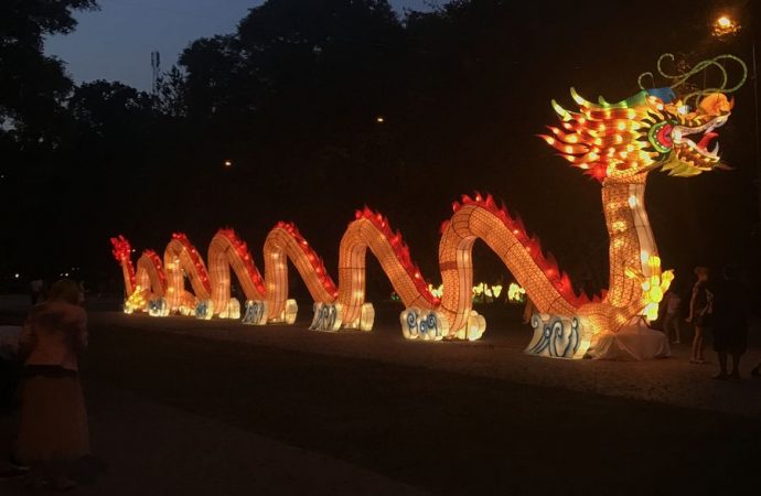 Светящаяся сказка с драконом: в «Преображенском» парке начался необычный фестиваль