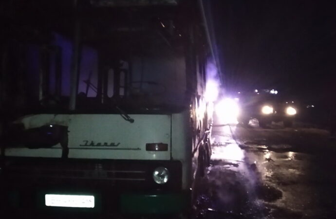 В Одесской области на ходу загорелся пасссажирский автобус (фото)