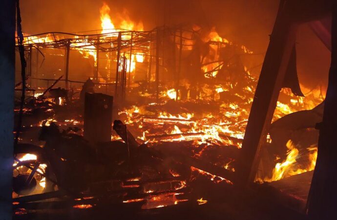 В Затоке горели базы отдыха (фото)