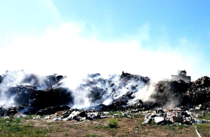 В Одесской области полдня тушили пожар на свалке