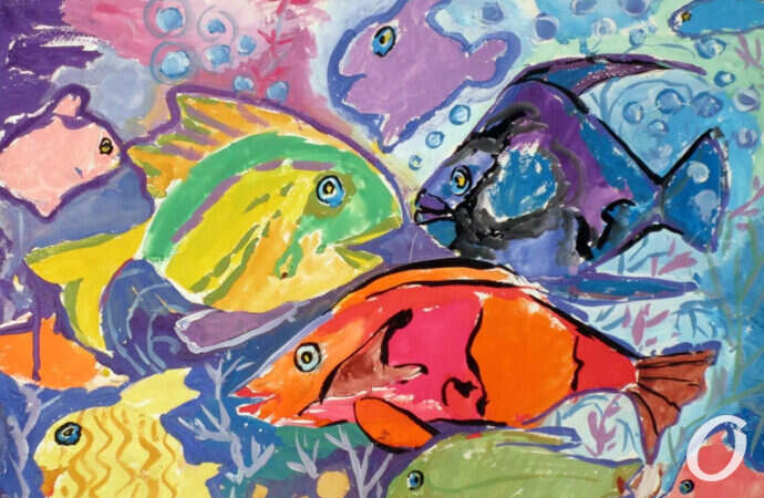 море на детских рисунках