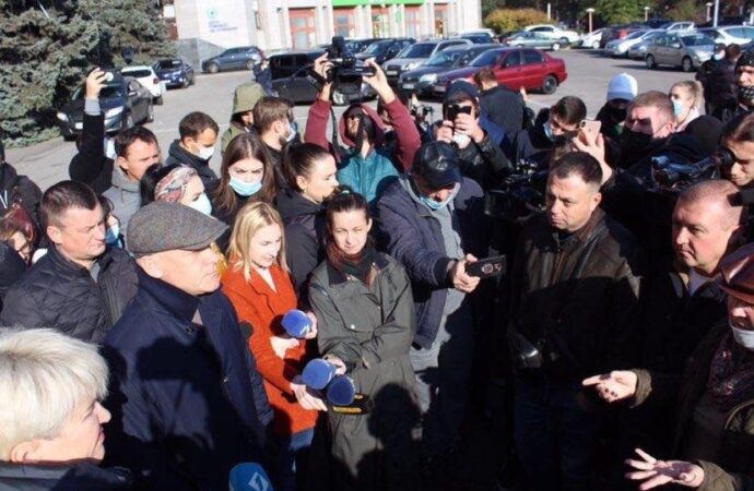 Митинг рестораторов возле ОГА