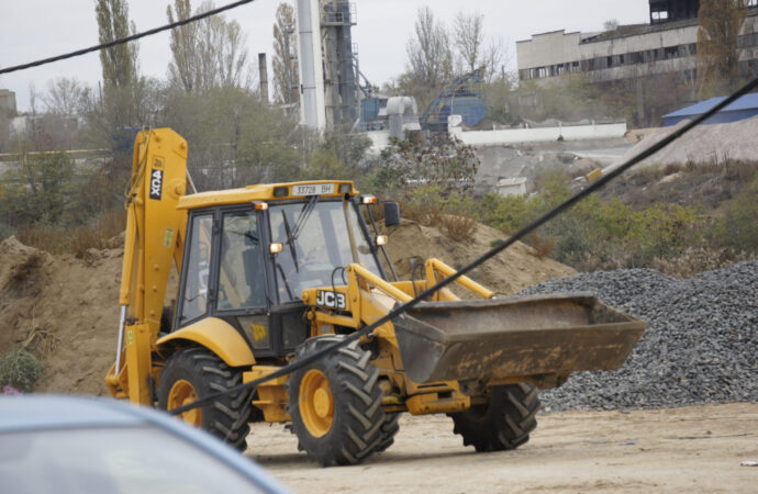 стройка, трактор