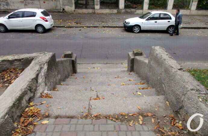 сквер, лестница