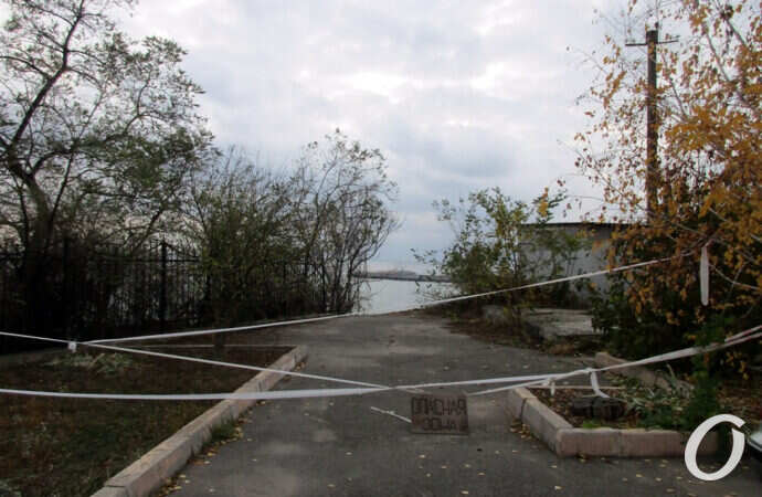 Черноморка, зона оползня