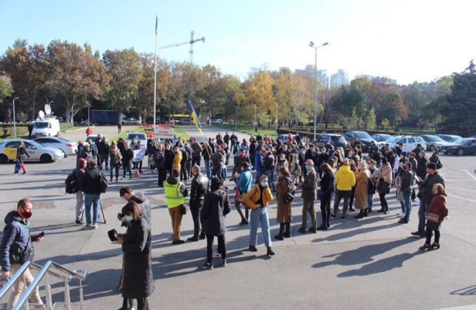 Митинг рестораторов возле ОГА