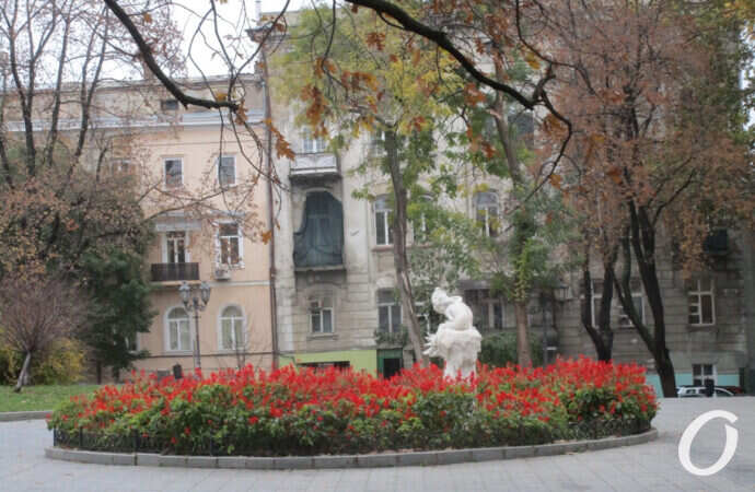 Одесса, фонтан зимой