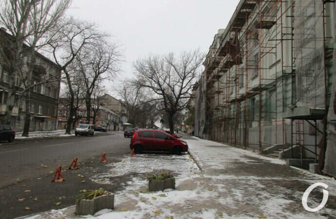 первый снег в Одессе