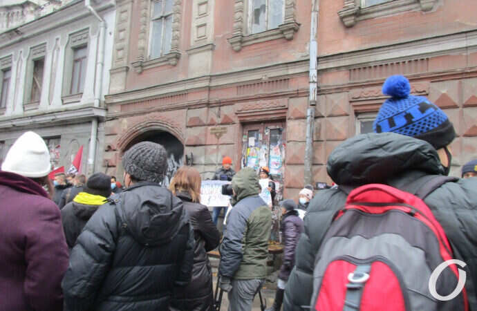 участники митинга на Ришельевской