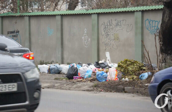 улица Чубаевская, мусор у забора