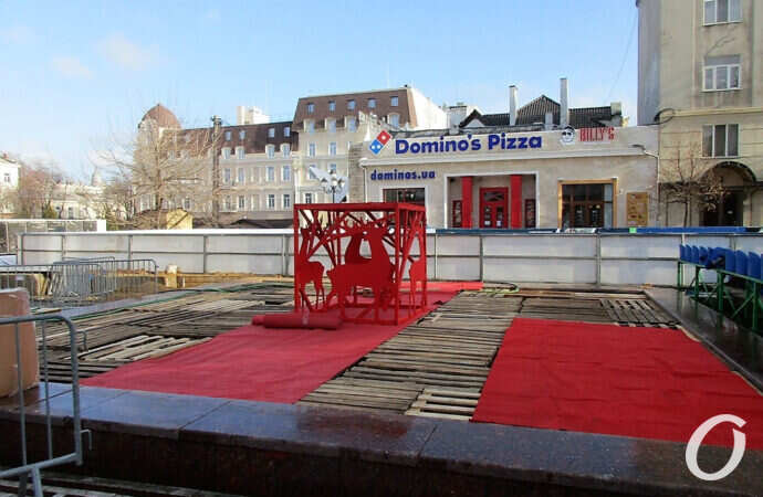 Каток на Греческой, олени