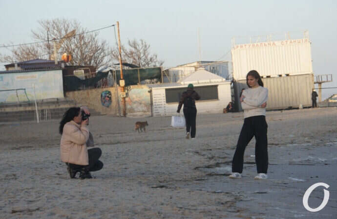 Зимнее море в Одессе, фото