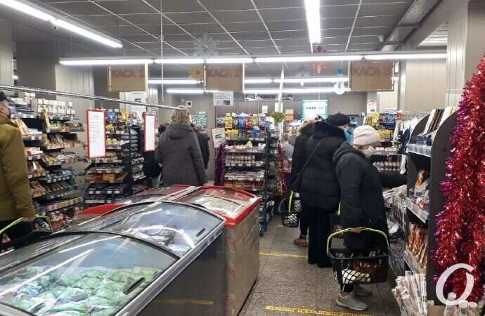 Локдаун в Одессе, супермаркет