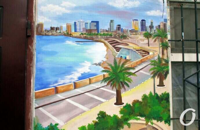 улица Осипова, разукрашка пальма