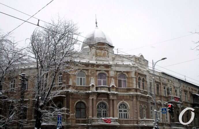 зима в центре Одессы