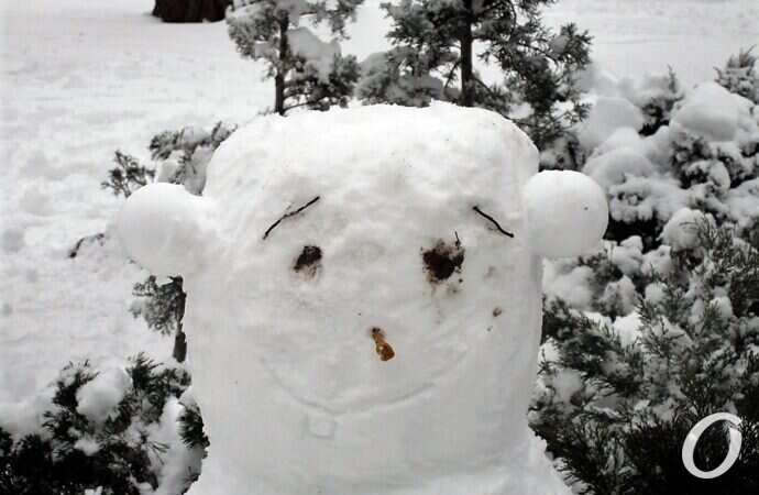 снеговик, с ушками