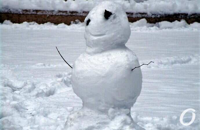 снеговик, с глазками