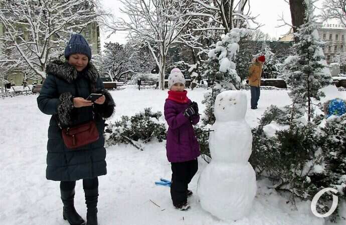 лепка снеговика