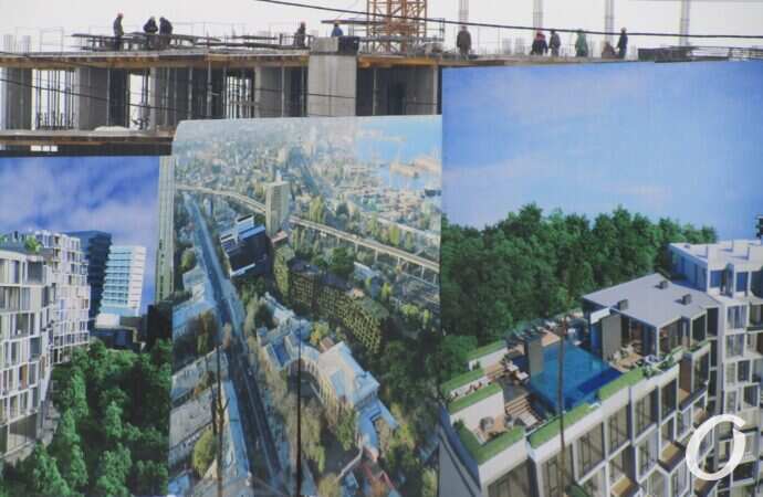 Стройка, вид с Софиевской, визуализация