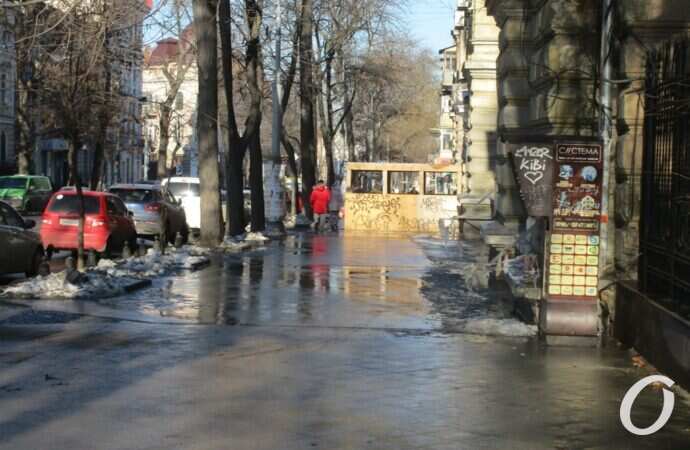 Оттепель в Одессе, дорога, авто