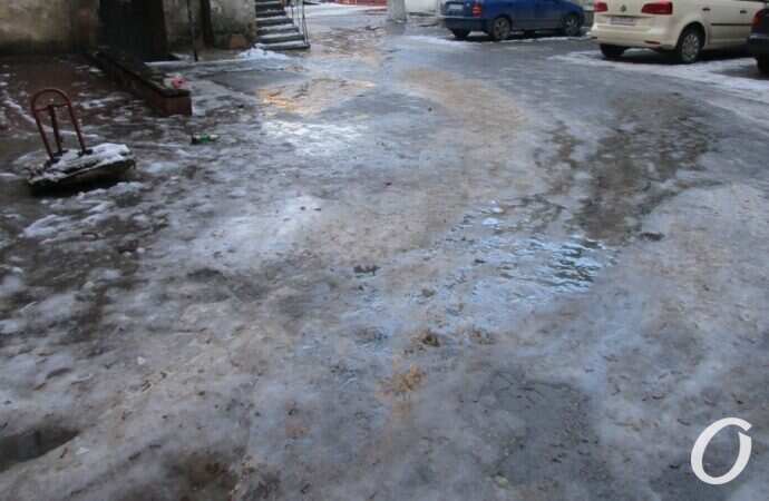 Оттепель в Одессе, лед