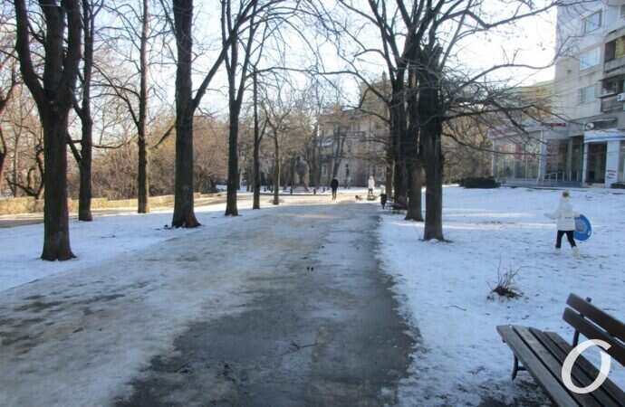 Оттепель в Одессе, дорожка