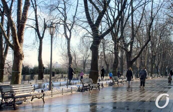 Оттепель в Одессе, Приморский бульвар