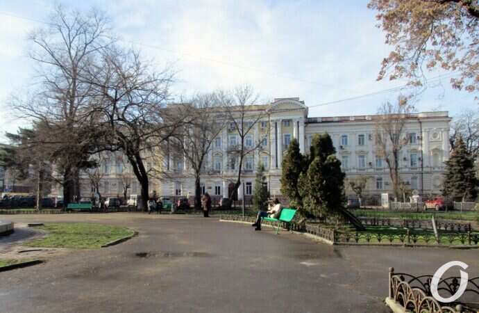 Сквер Пушкина, Одессе, январь 2021 г.