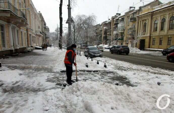январь, центр Одессы