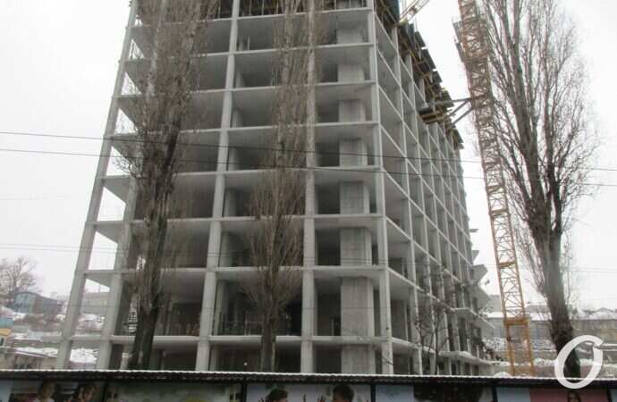 Стройка на Софиевской, вид с Приморской