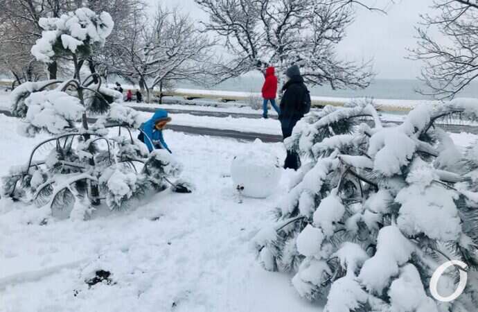 Аркадия в снегу, дети