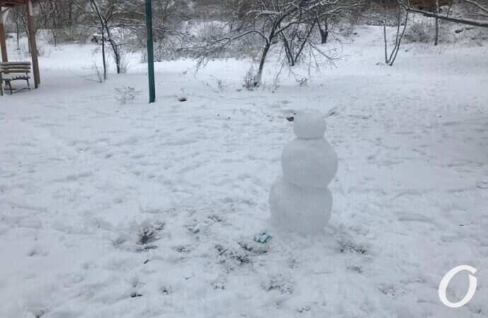 Аркадия в снегу, снеговичок