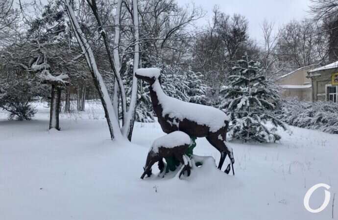 Аркадия в снегу, олени