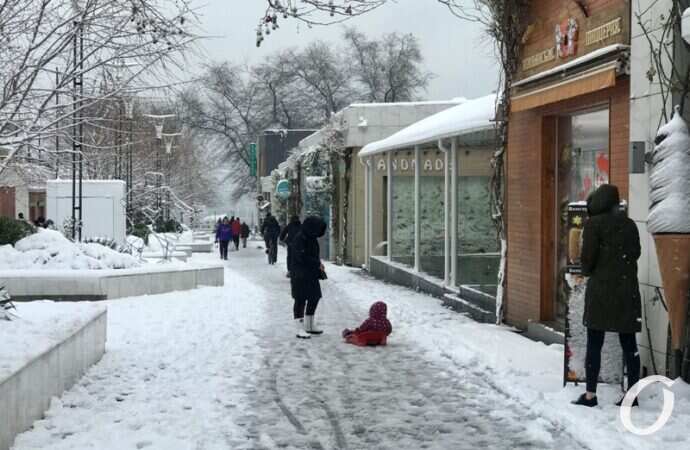 Аркадия в снегу, прогулка