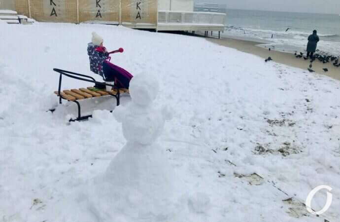 Аркадия в снегу, санки
