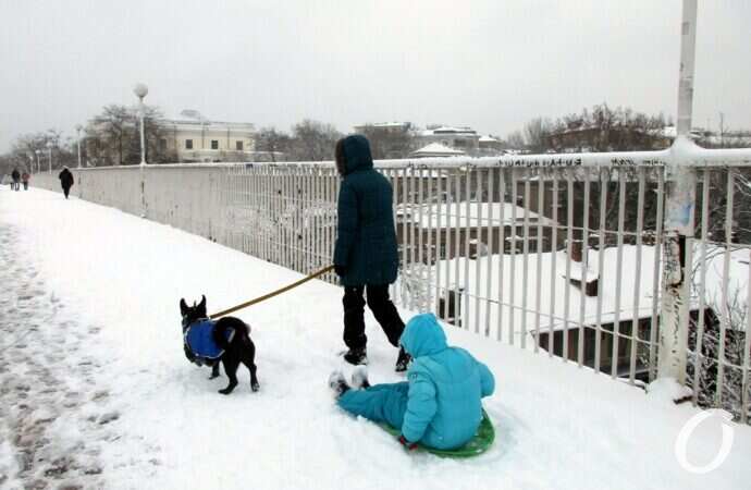 зима в центре Одессы, Тещин мост