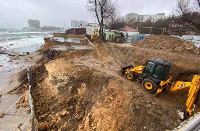 Аркадия, стройка, экскаватор