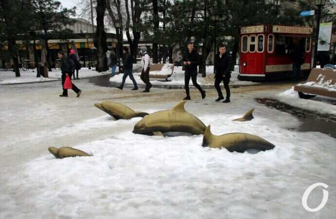 Старосенная площадь, дельфинчики