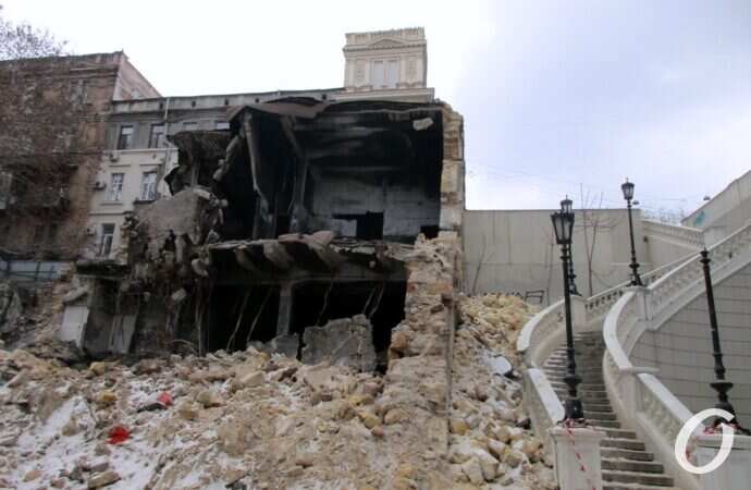 последствия обвала в Одессе