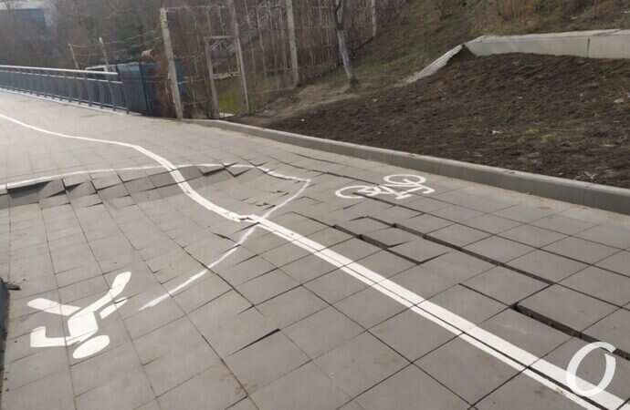 Одесская велоэстакада, дорожки