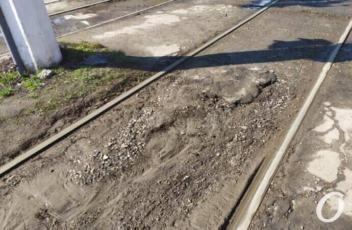 перекресток на Фонтане, рельсы