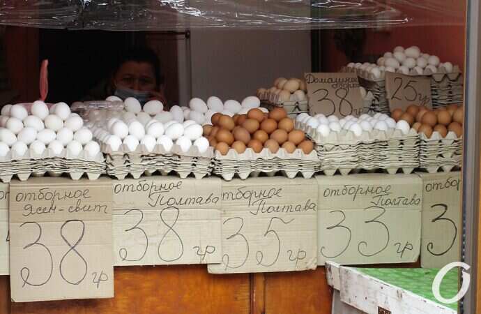 Новый рынок предпасхальный, яйца, цены