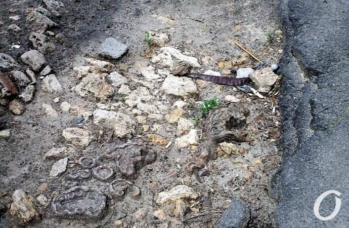 Красный переулок, камни