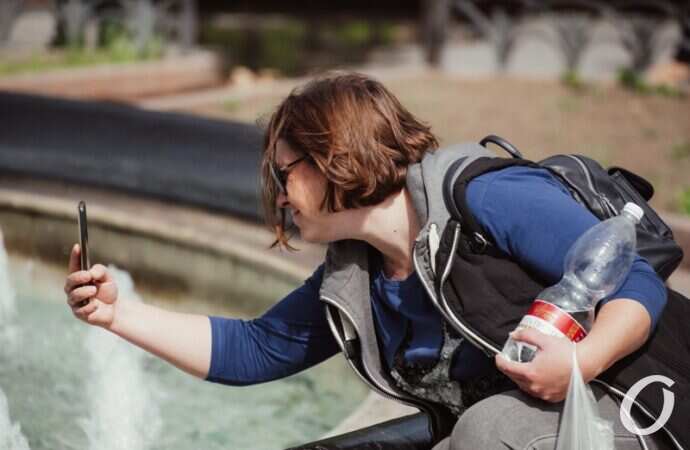 май в центре Одессы, селфи