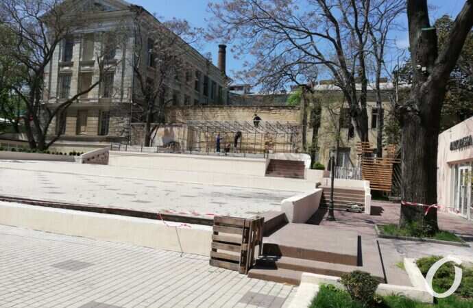 Летний театр, стройка